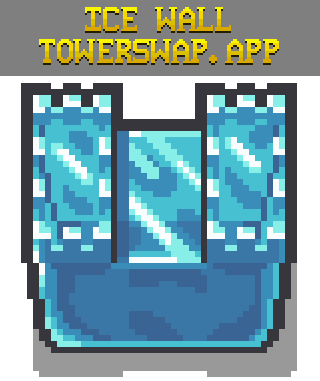 Retro 8bit pixel art medieval Ice Wall